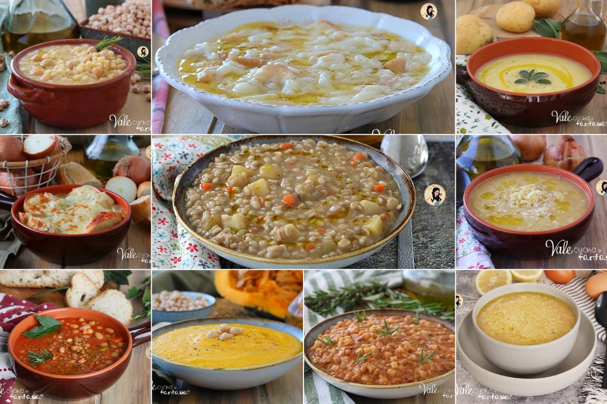 Zuppe e minestre che sanno di casa, di buono e di fredde giornate invernali, ricette semplici ma che a tavola mettono tutti d'accordo!