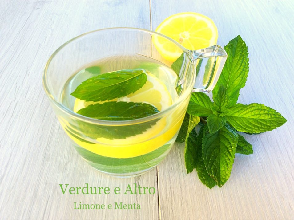 Infuso alla menta fresca con succo di limone