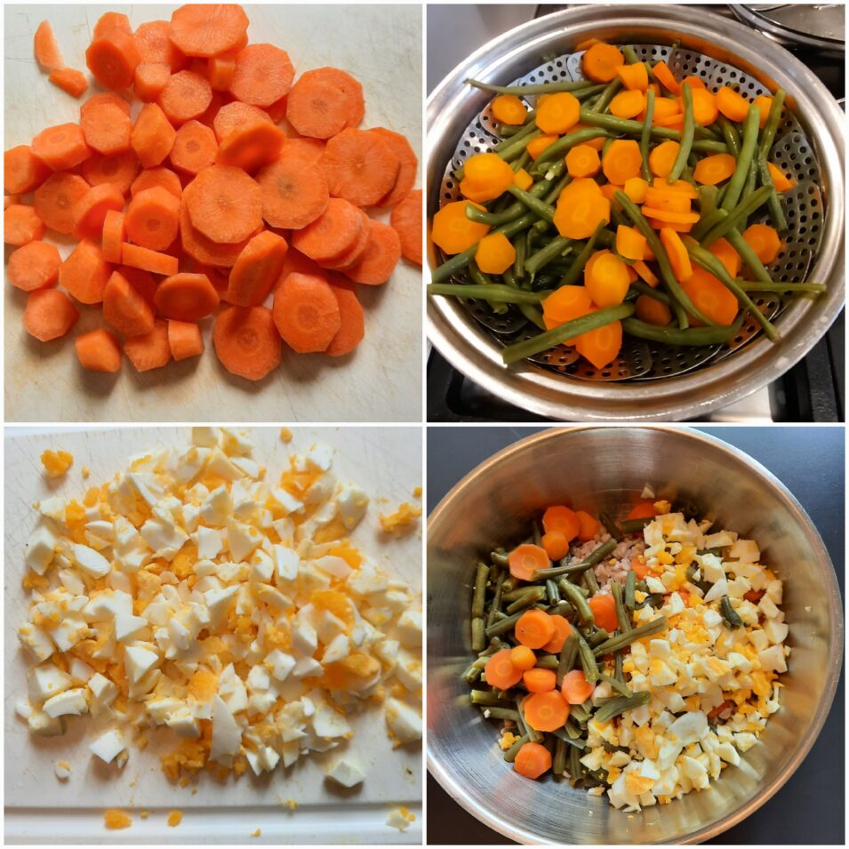 Farro carote e uova