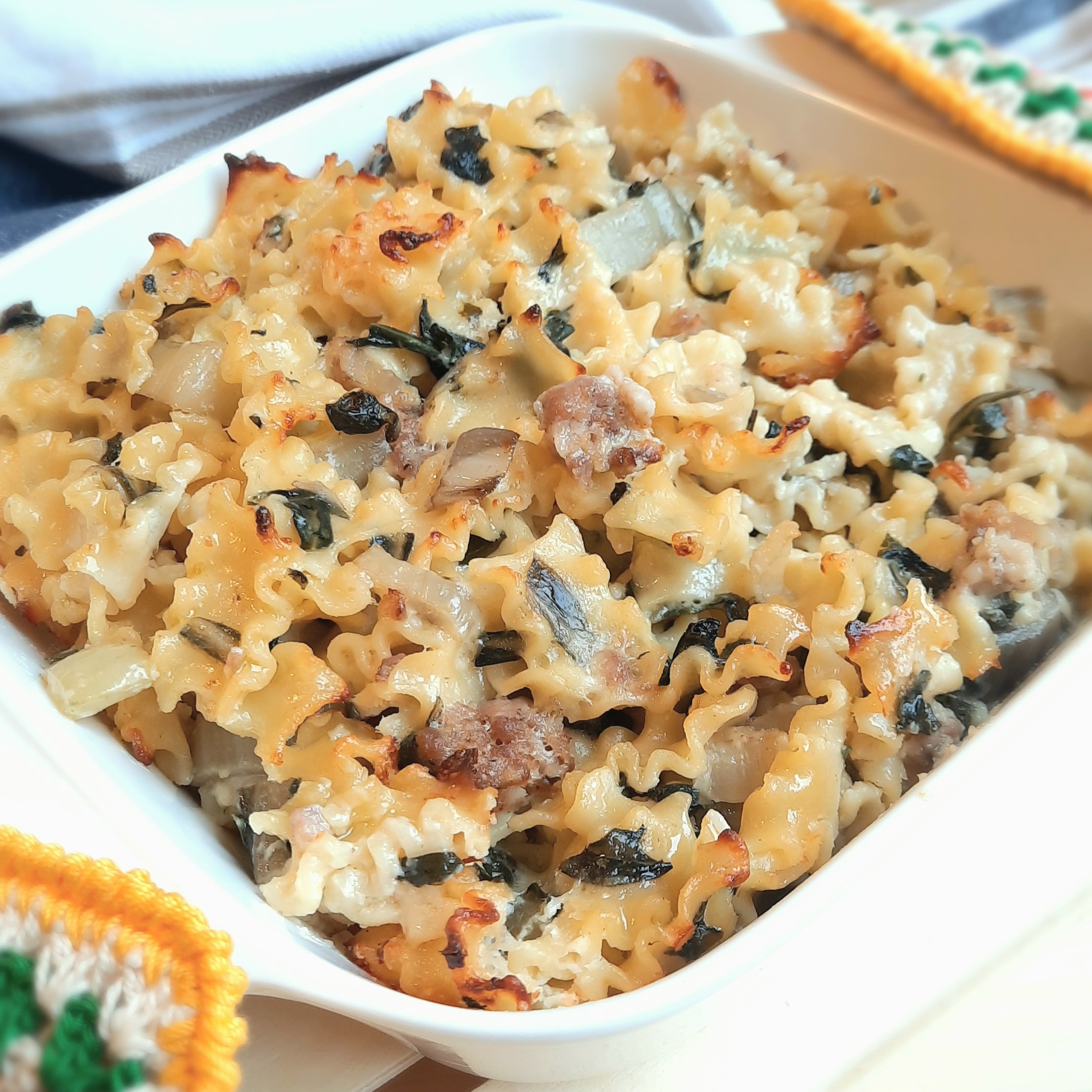 Pasta al forno con Bietola e Salsiccia