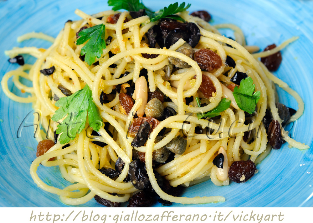 Spaghetti allo scammaro ricetta napoletana veloce vickyart arte in cucina