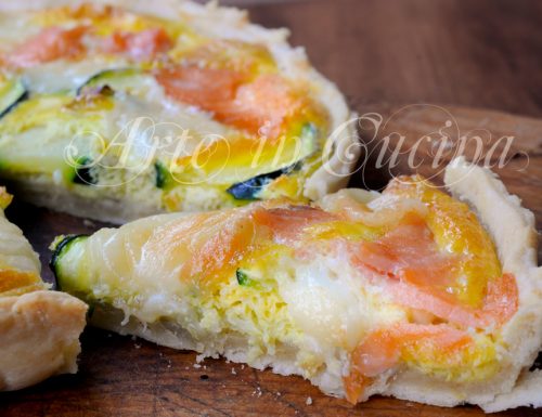 Crostata salmone e zucchine ricetta veloce