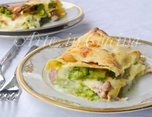 Lasagne broccoli e salsiccia con besciamella