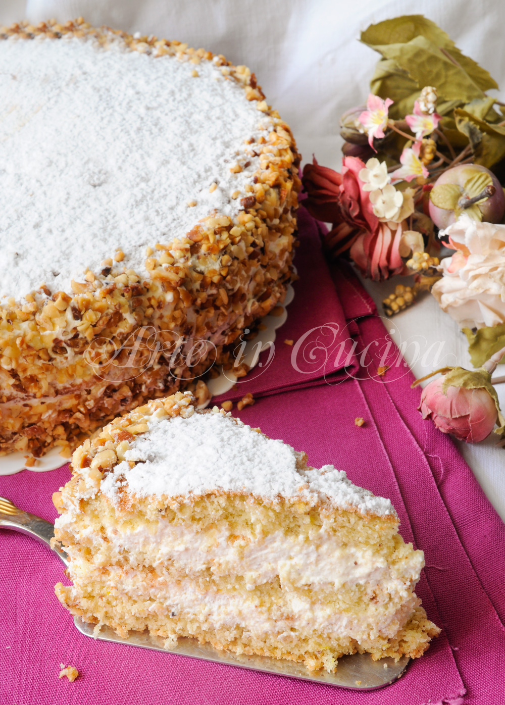 Torta deliziosa napoletana alle nocciole e crema vickyart arte in cucina