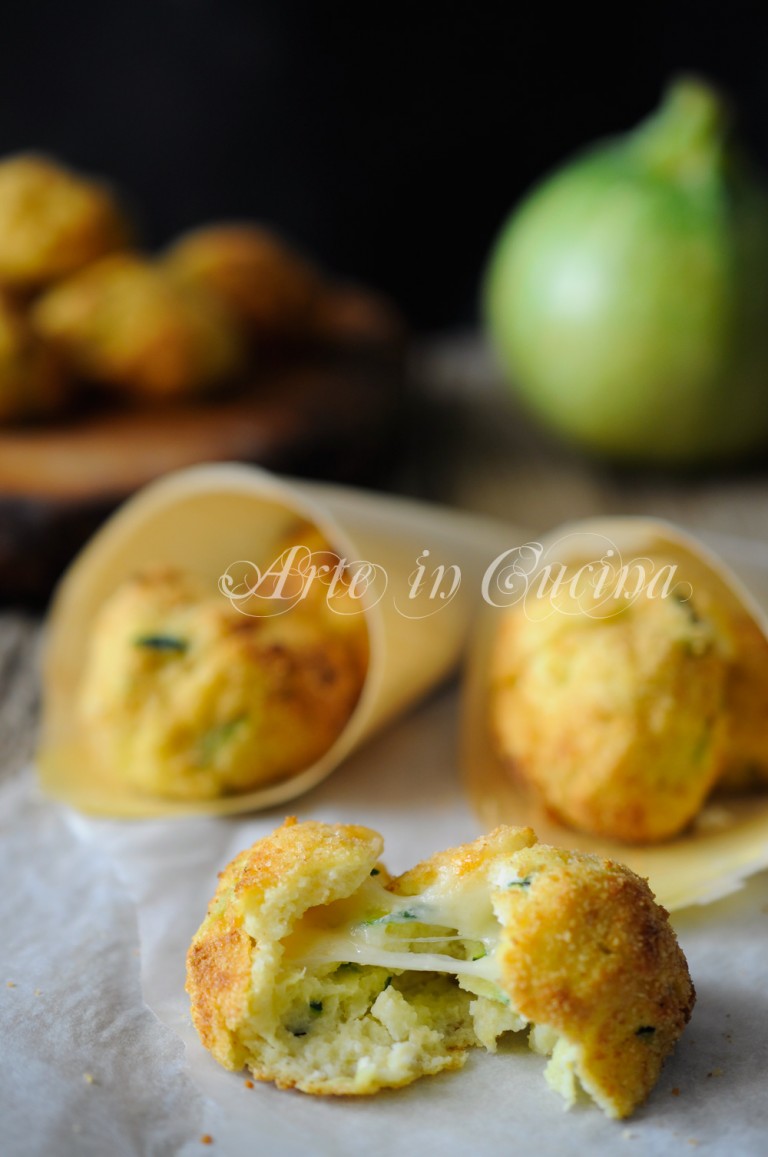 Polpette di patate ricotta e zucchine al forno