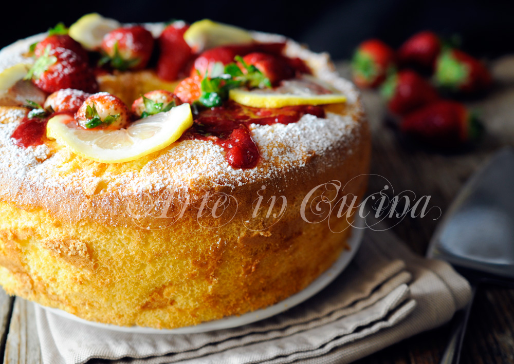 Torta fluffosa fragole e limone chiffon cake vickyart arte in cucina