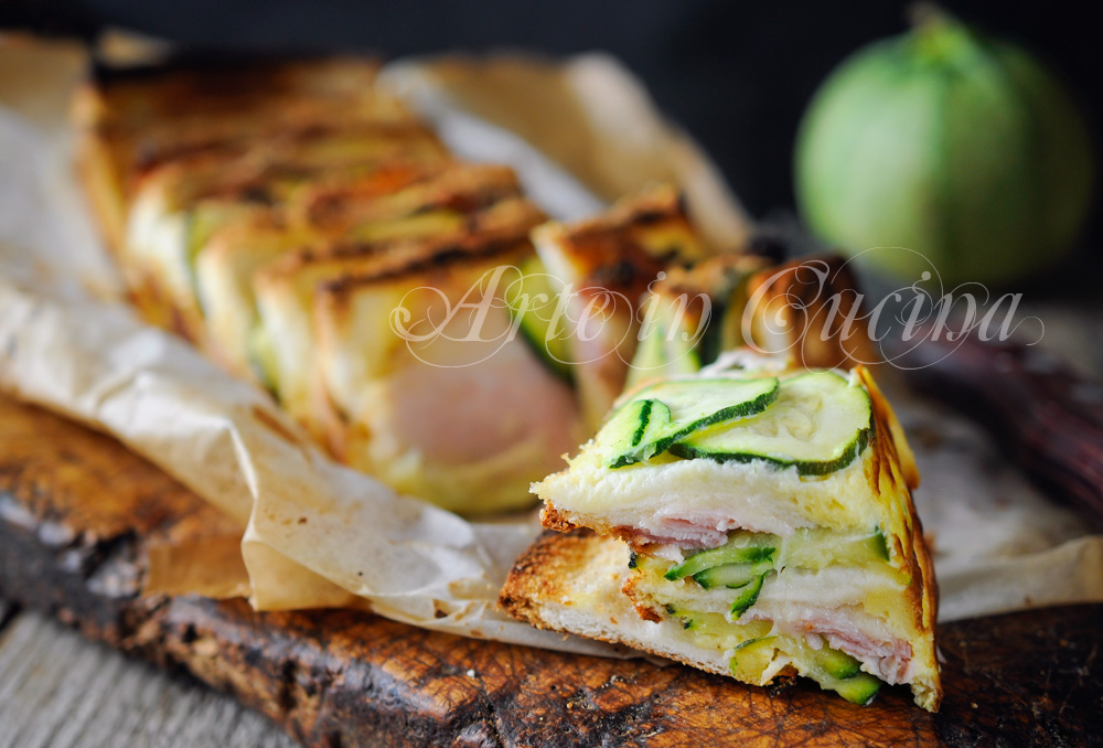 Torta di pane e zucchine con provola ricetta veloce vickyart arte in cucina