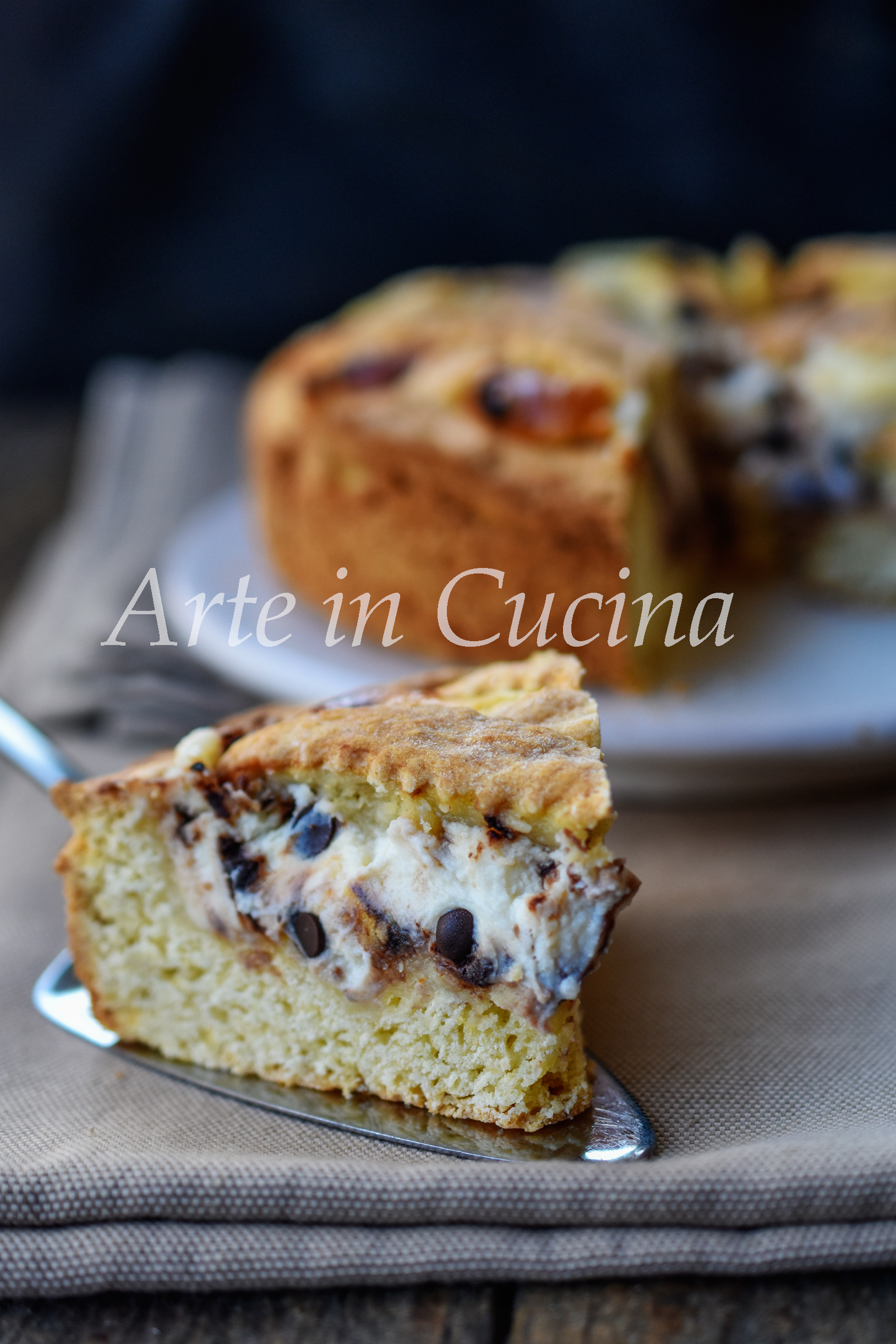 Crostata siciliana ricotta e gocce di cioccolato vickyart arte in cucina