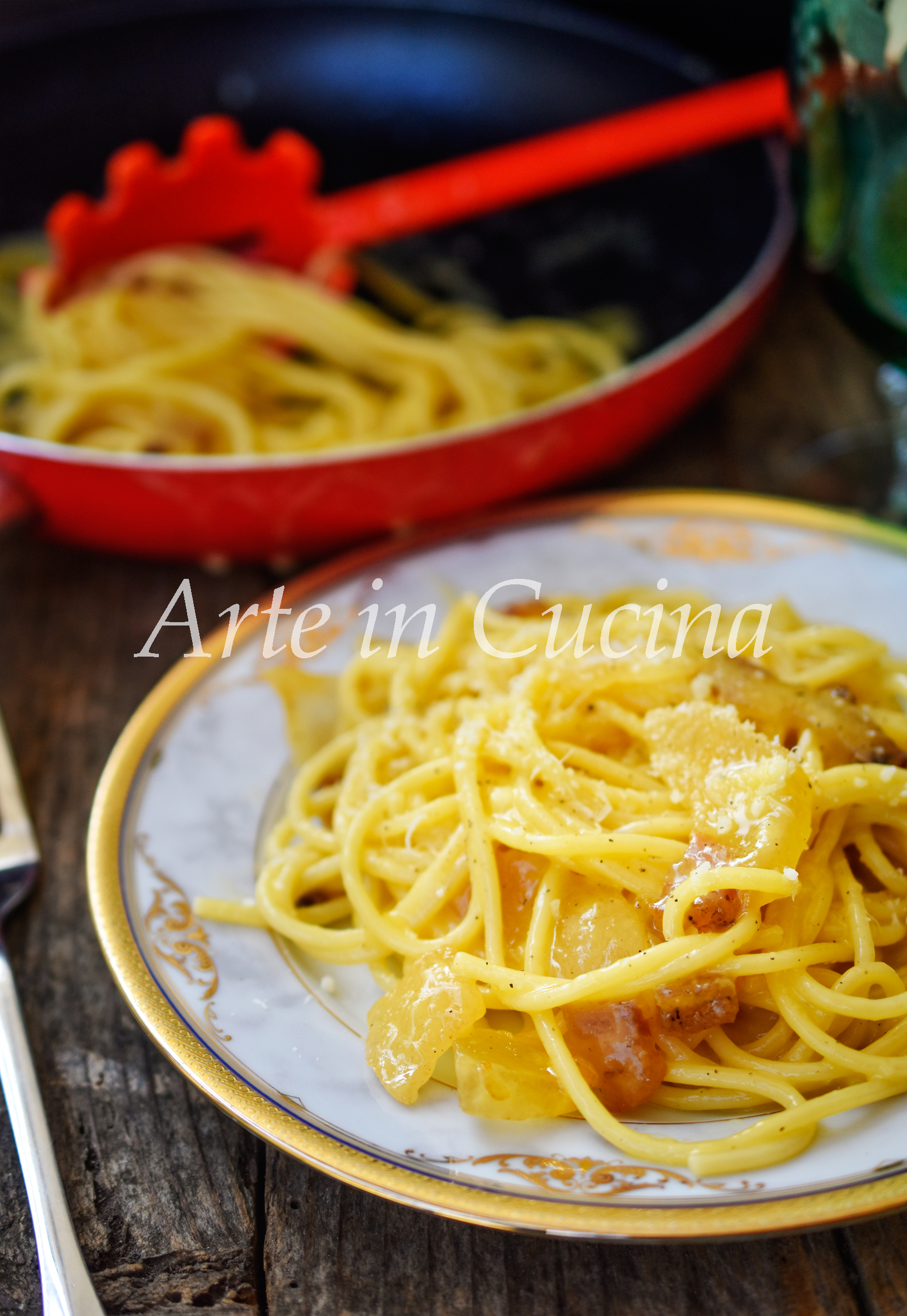 Spaghetti alla carbonara ricetta originale vickyart arte in cucina