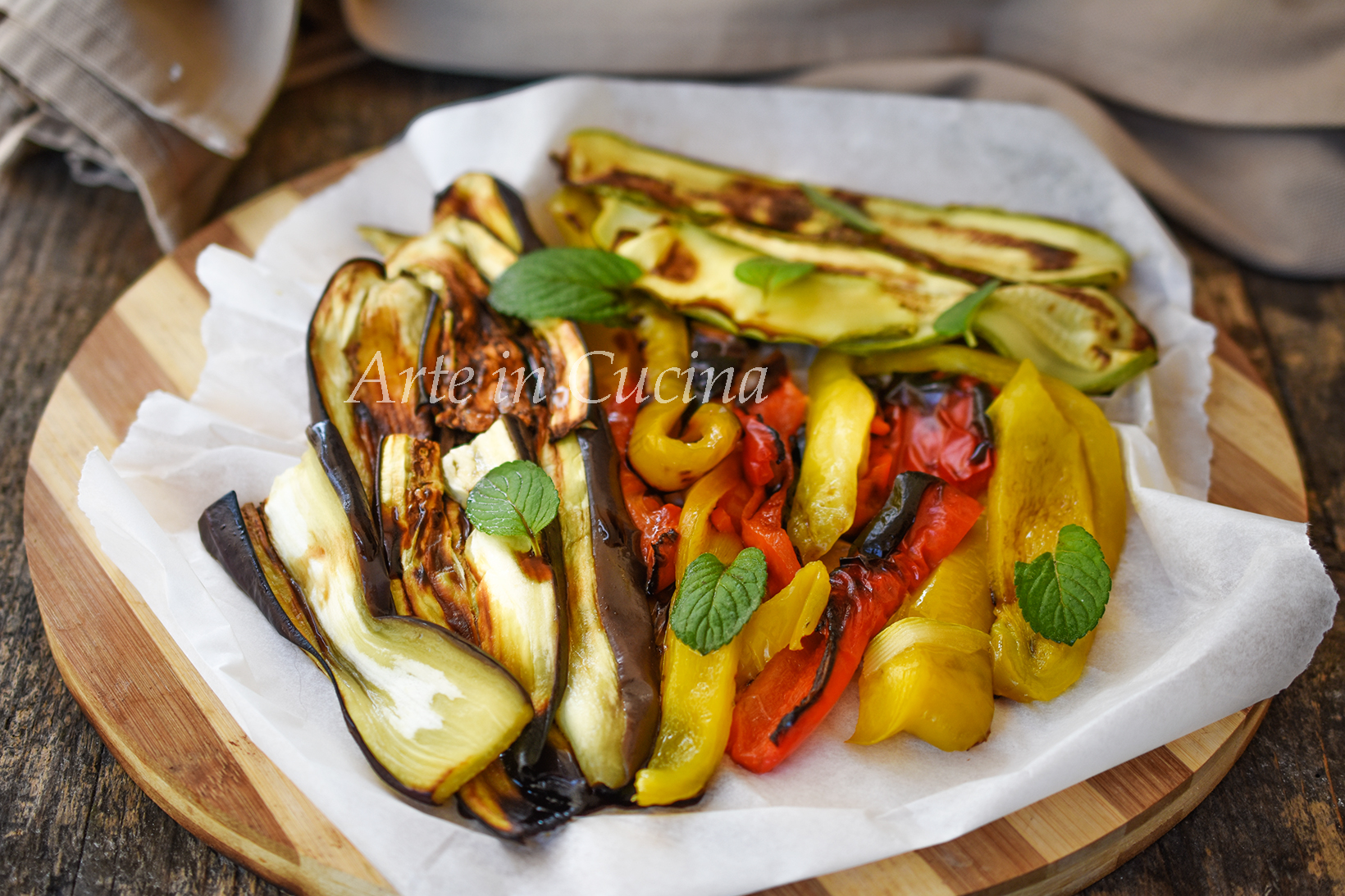 Verdure grigliate all'aceto balsamico ricetta leggera vickyart arte in cucina