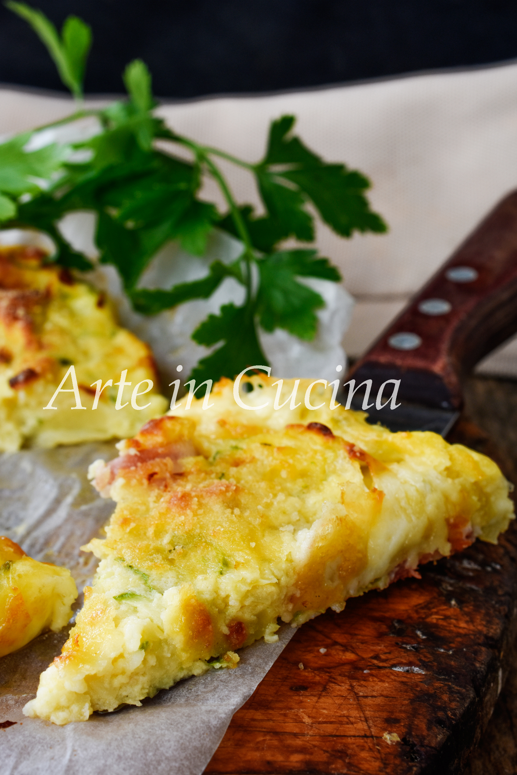 Schiacciata patate zucchine e speck ricetta piatto unico facile vickyart arte in cucina