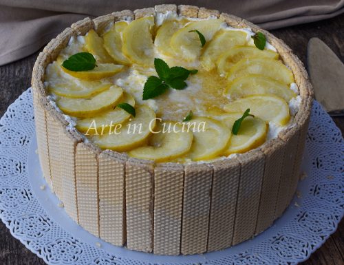 Torta di wafer al limone senza cottura