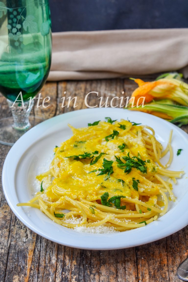 Spaghetti Alla Crema Di Fiori Di Zucca Ricetta Facile E Veloce 