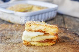 Millefoglie di pancarrè con mortadella e formaggio