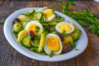 Zucchine con patate e uova contorno o secondo light