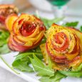 Rose di patate e bacon al forno secondo o antipasto