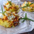 Nidi di patate e uova sbriciolate antipasto per Pasqua