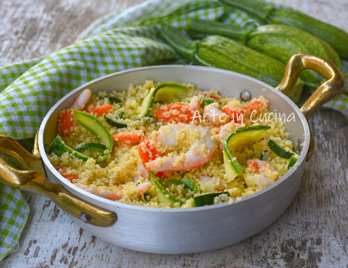 Cous cous zucchine e gamberetti