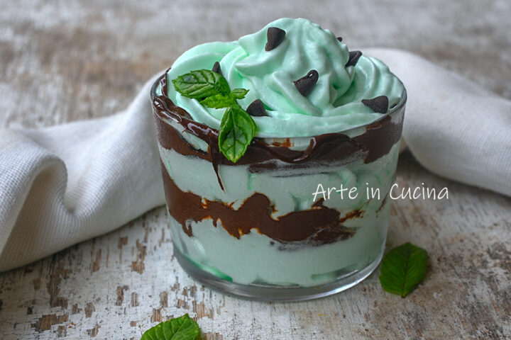 Mousse menta e nutella dolce veloce