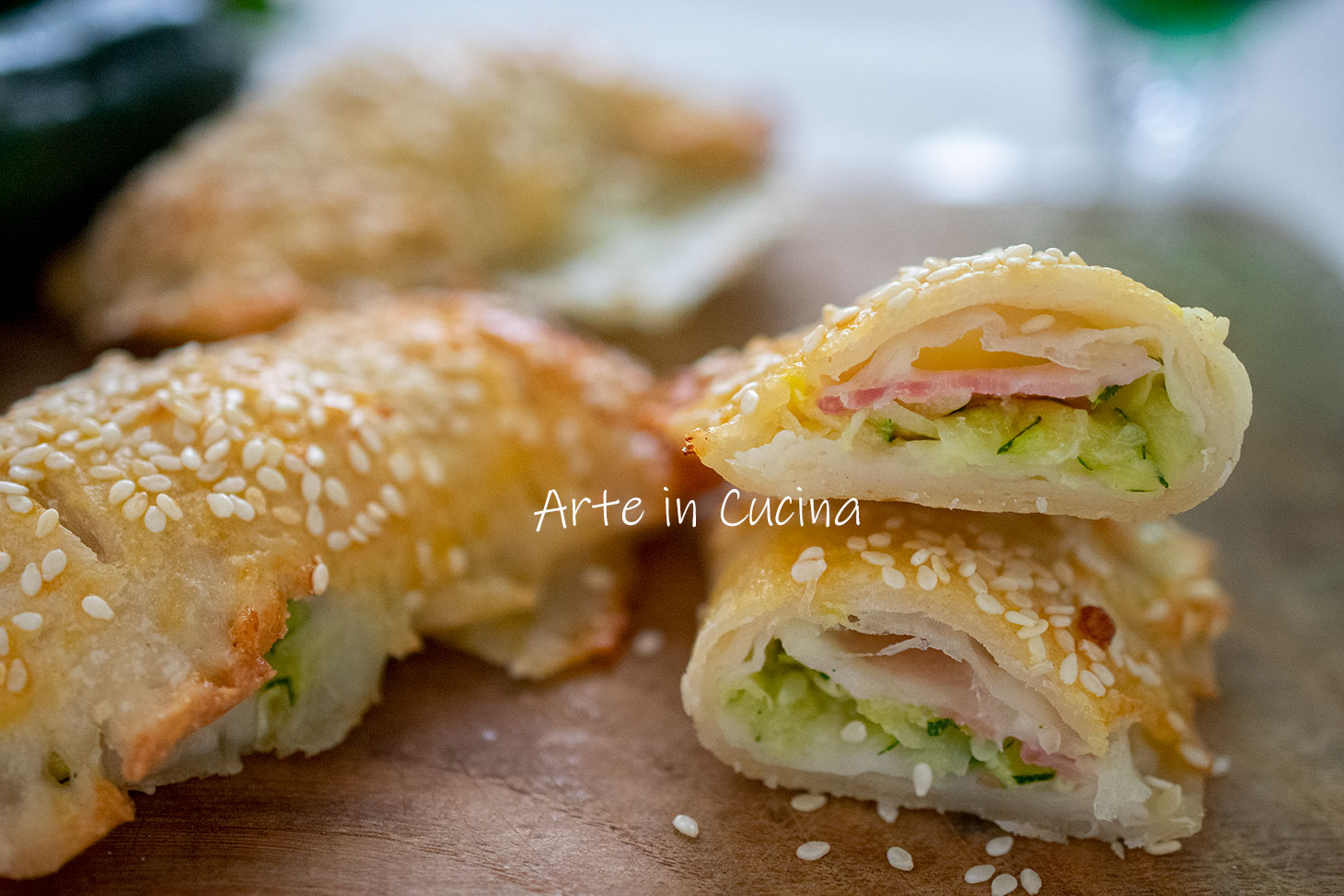 FAGOTTINI DI SFOGLIA ZUCCHINE E SPECK facili e VELOCI