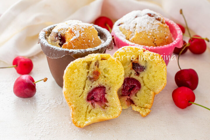 Muffin alle ciliegie facili e veloci
