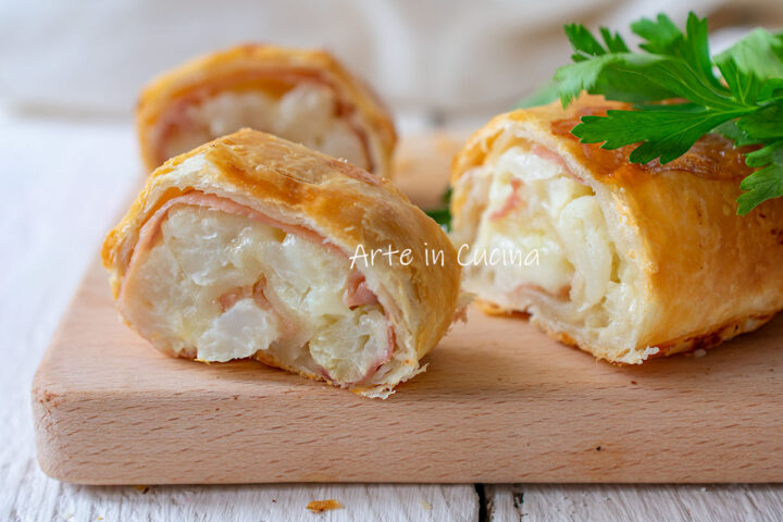 Rotolo con cavolfiore e speck