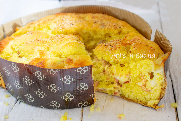 Panettone salato speck e provola veloce