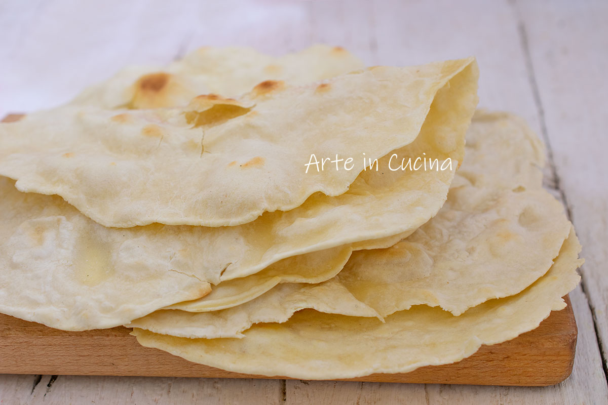 PIADINE ACQUA E FARINA SENZ'OLIO veloci e leggere