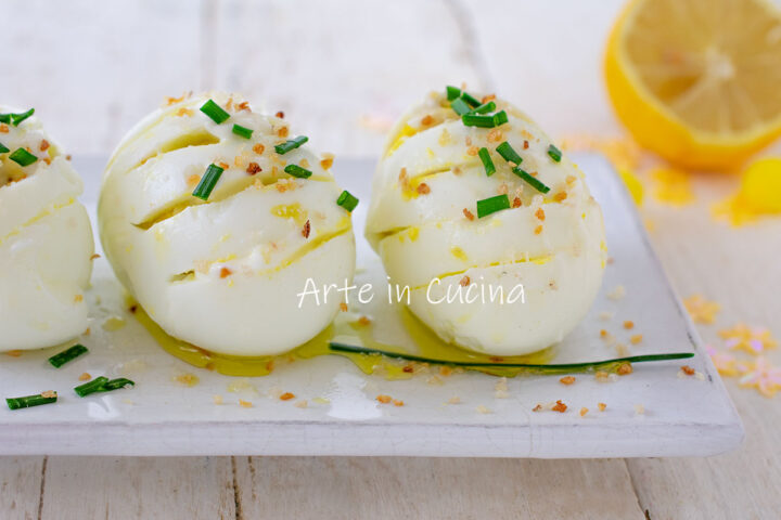 Uova sode al limone antipasto veloce