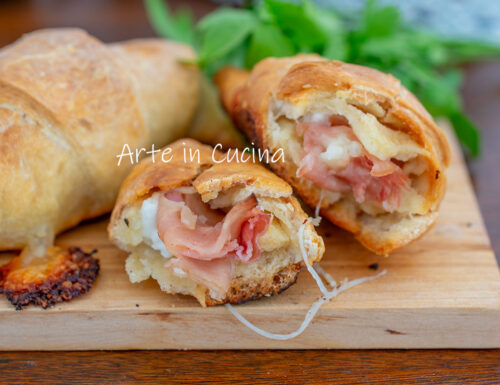 Cornetti veloci prosciutto e mozzarella