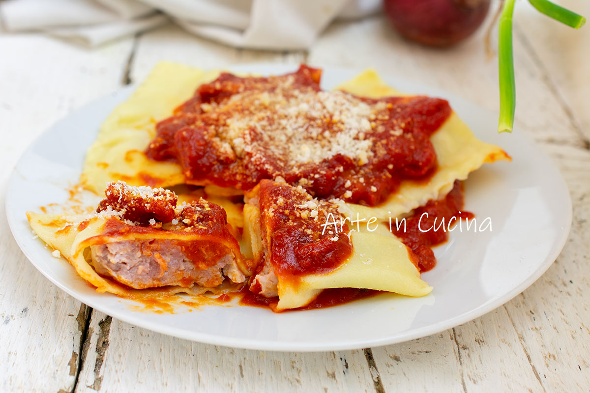 RAVIOLI FATTI IN CASA RICETTA DELLA NONNA Ripieni Di Carne