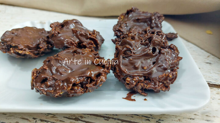 BISCOTTI NUTELLA e CEREALI freddi 2 ingredienti