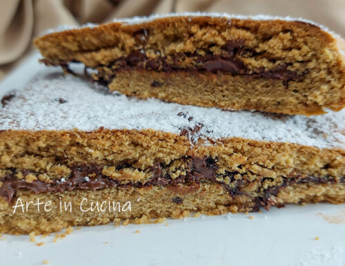 BISCOTTONE con NUTELLA e cioccolato torta di frolla