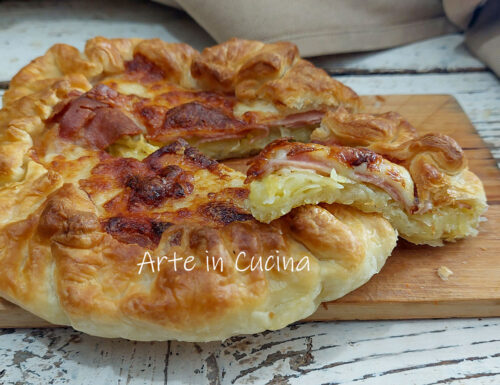 TORTA SALATA PATATE e MORTADELLA con sfoglia