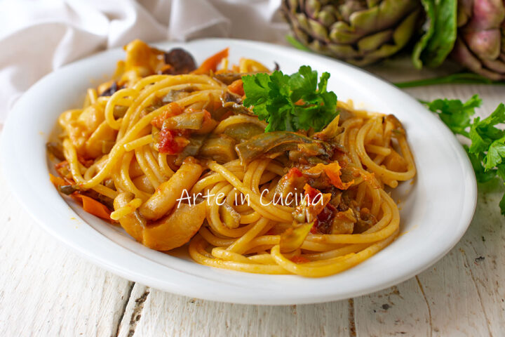 SPAGHETTI SEPPIE e CARCIOFI