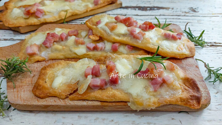 LINGUE PIZZA con PANCETTA e provola