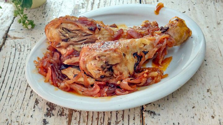 POLLO in AGRODOLCE con cipolle