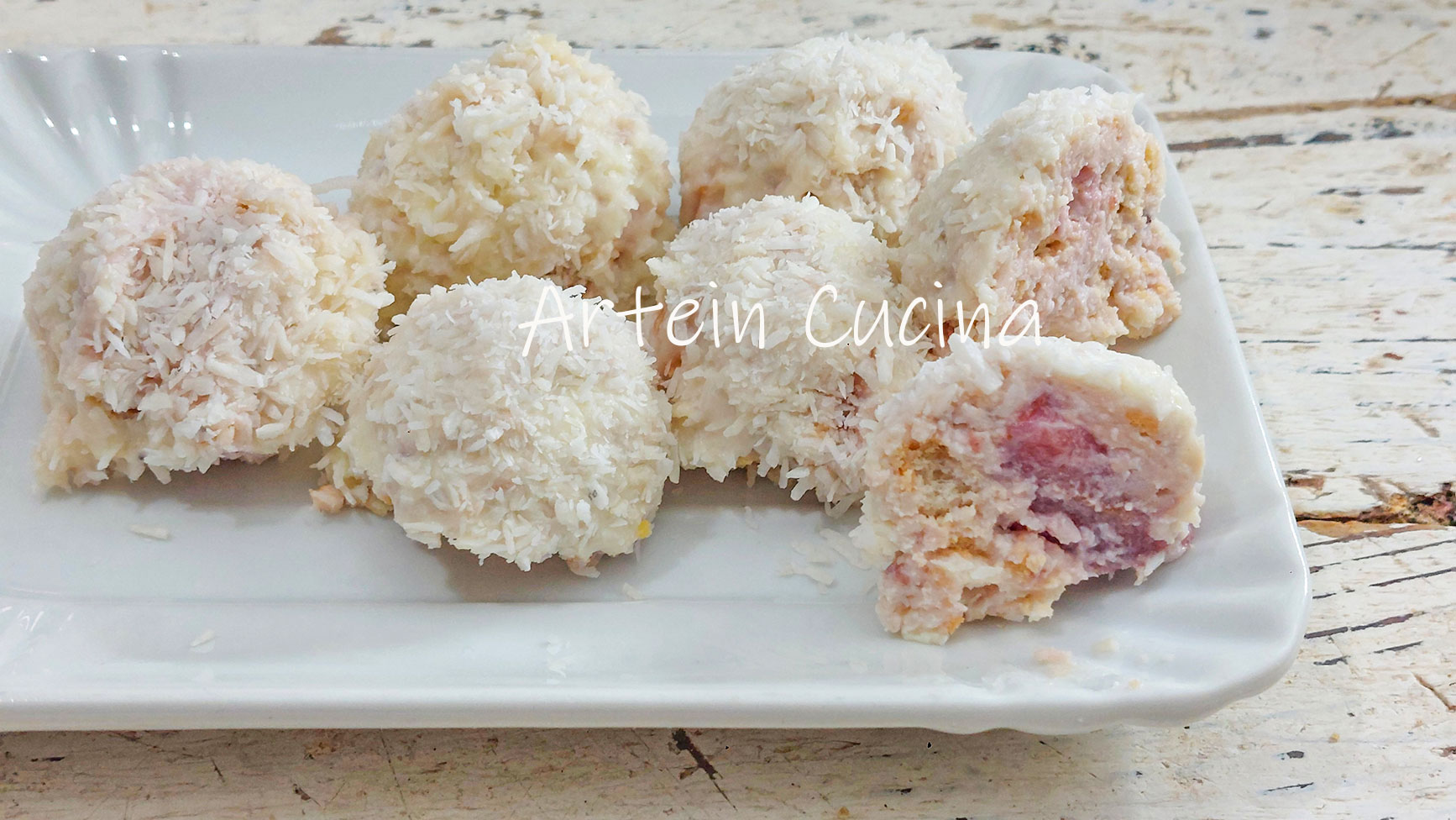 TARTUFINI Fragole Cocco e Cioccolato Bianco dolcetti estivi facili e golosi