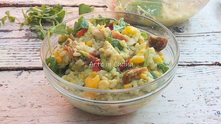 RISO in INSALATA con crema di zucchine veloce e cremoso