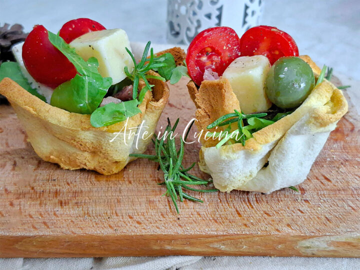 CESTINI di PANCARRè con salumi e formaggi