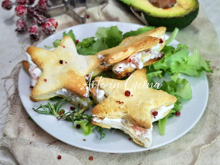 STELLINE di PANCARRè SALMONE e AVOCADO