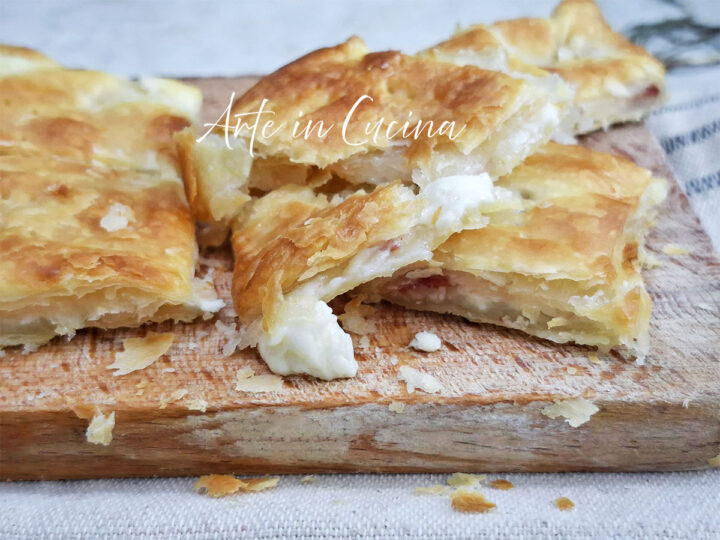 TRAPUNTA con PANCETTA e stracchino