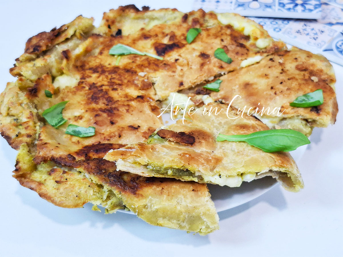 SCHIACCIATA al PESTO in padella