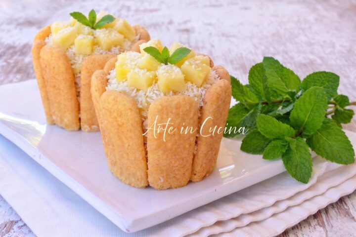 CHARLOTTE all'ANANAS monoporzione