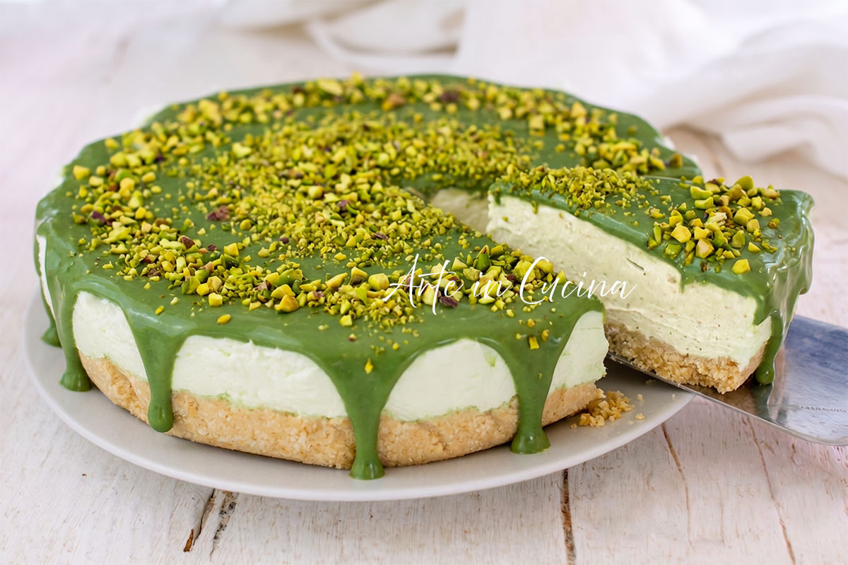 CHEESECAKE al PISTACCHIO senza cottura