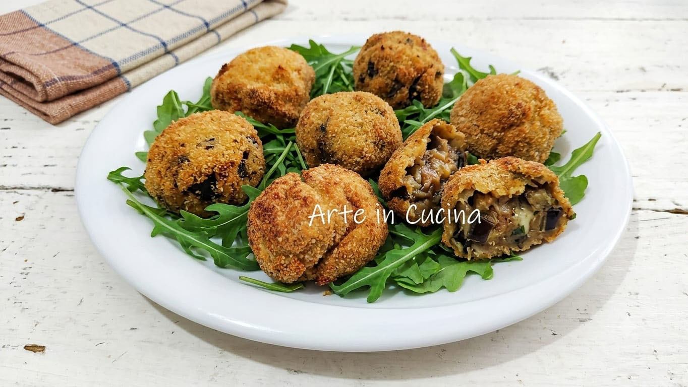 POLPETTE di MELANZANE in friggitrice ad aria