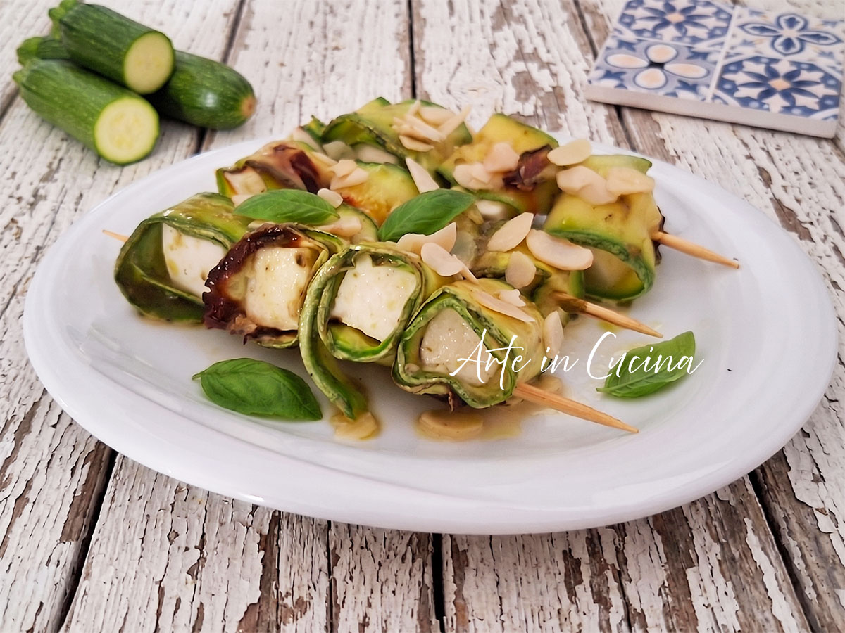 SPIEDINI di ZUCCHINE in friggitrice ad aria