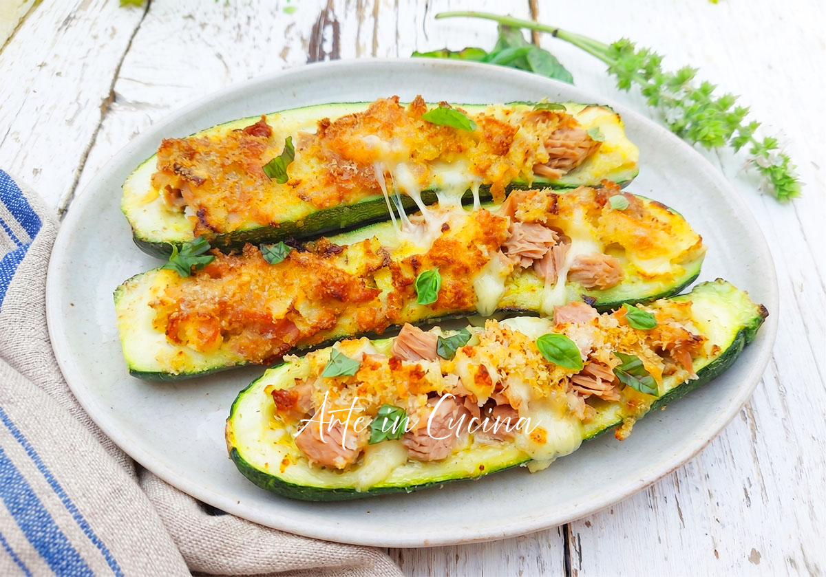 ZUCCHINE RIPIENE di TONNO in friggitrice ad aria