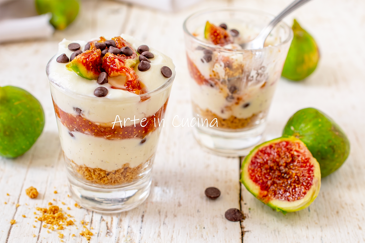 Cheesecake ai fichi: dolce al cucchiaio cremoso