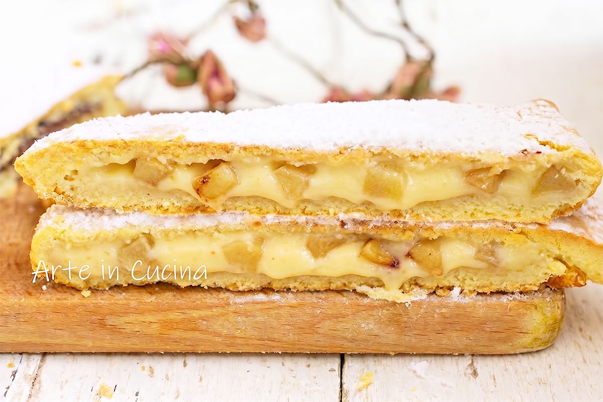 Biscottone alle mele e crema pasticcera